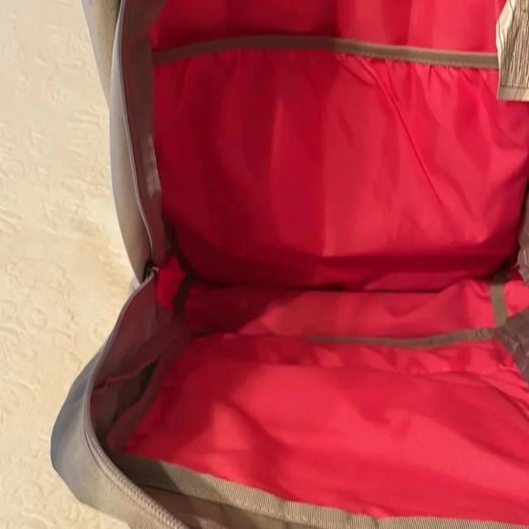 Jansport Pink Gray Backpack Padded Straps Compartments Back to School Storage - Picture 6 of 9